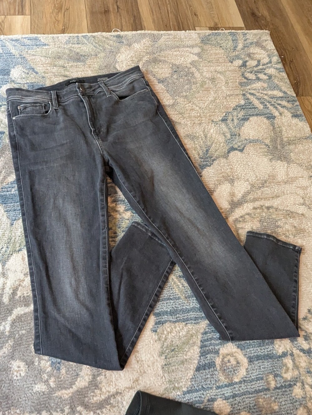 Fidelity Belvedere Mid Rise Ultra Slim. Dark Gray Slim Jeans
